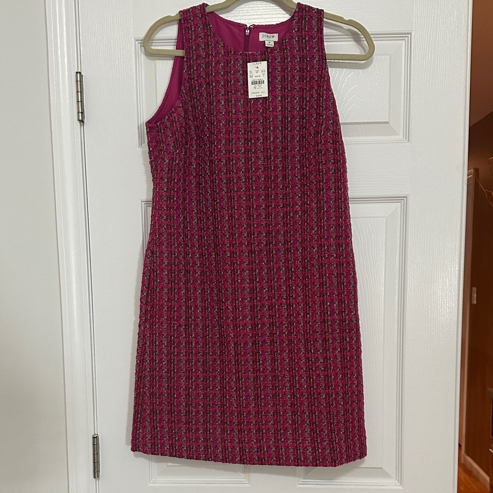 JCrew Fuchsia Tweed Mini Dress